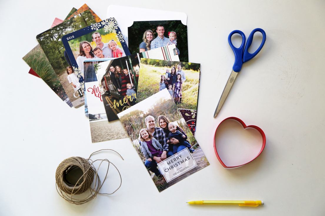 Still have those Christmas cards hanging around? Turn them into a cute Valentine's decoration. creative ideas for old christmas cards