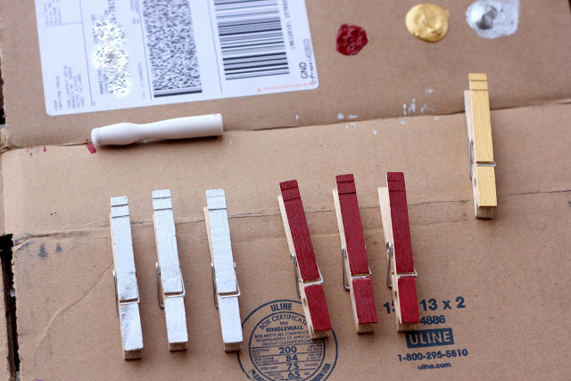 clothespin advent calendar