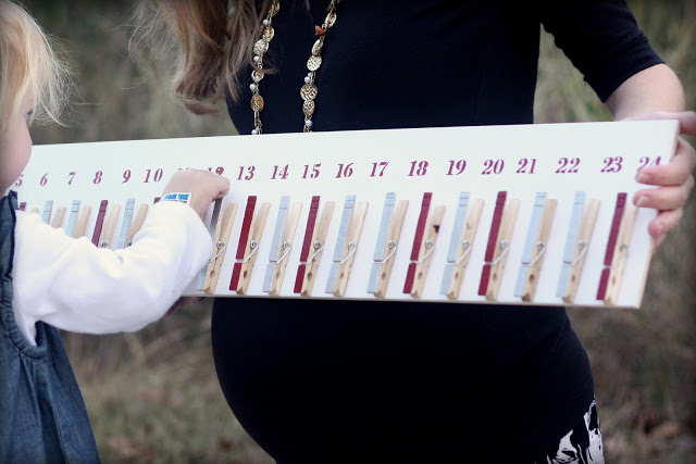 clothespin advent calendar