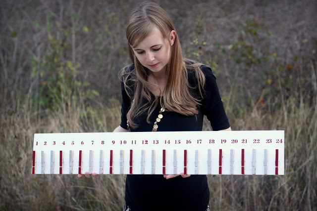 clothespin advent calendar