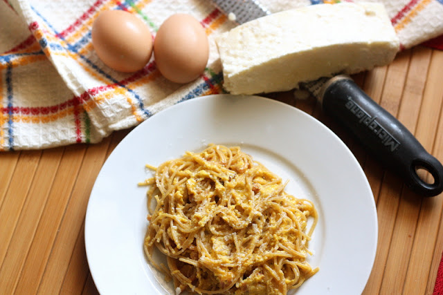 pasta with egg and bacon