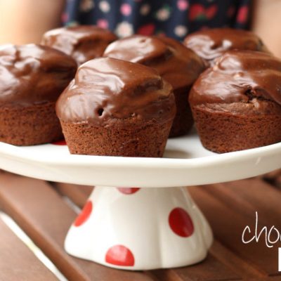 glazed chocolate muffin