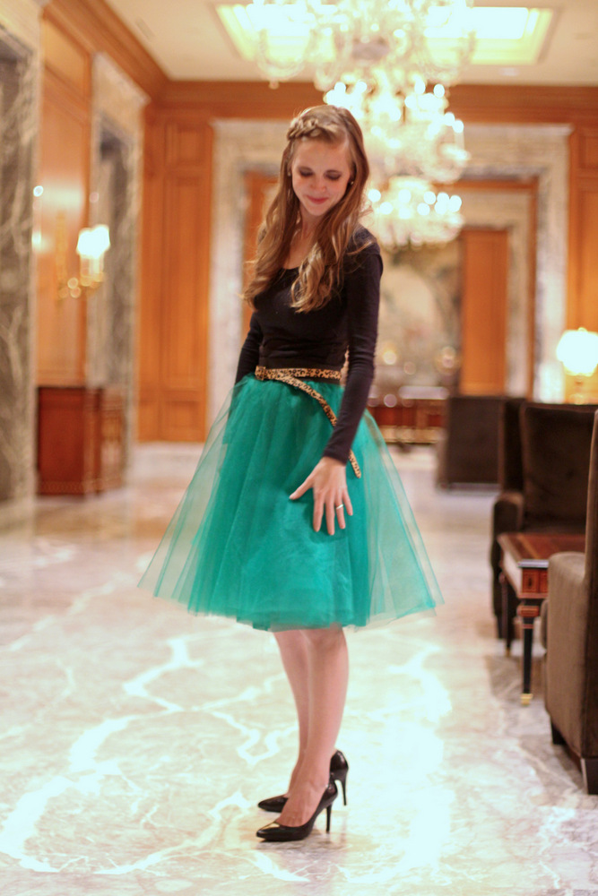 Plus size outlet sew tulle skirt