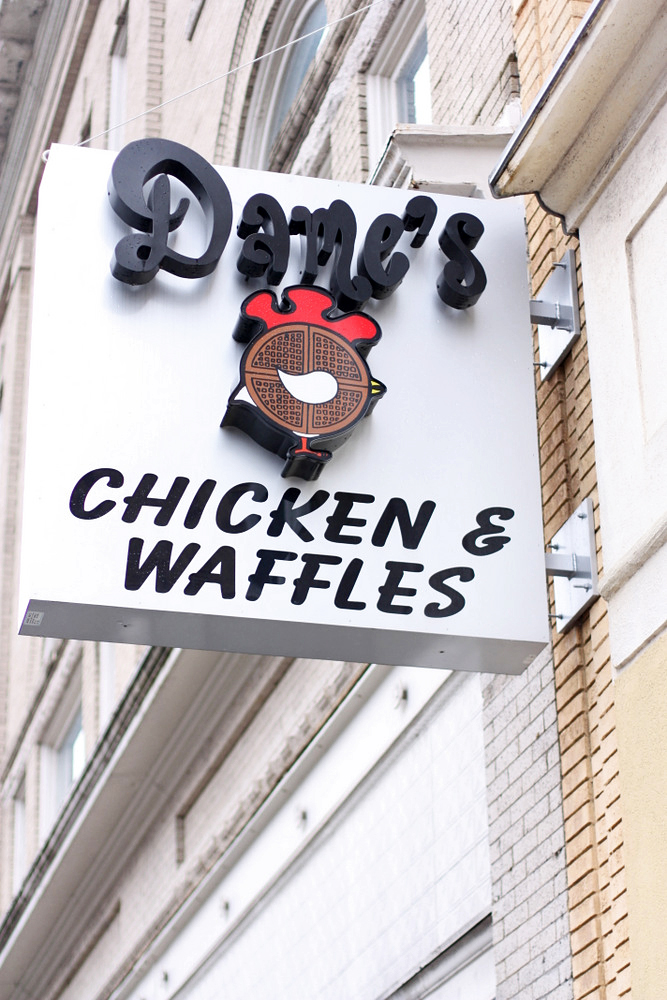 dame's chicken and waffles