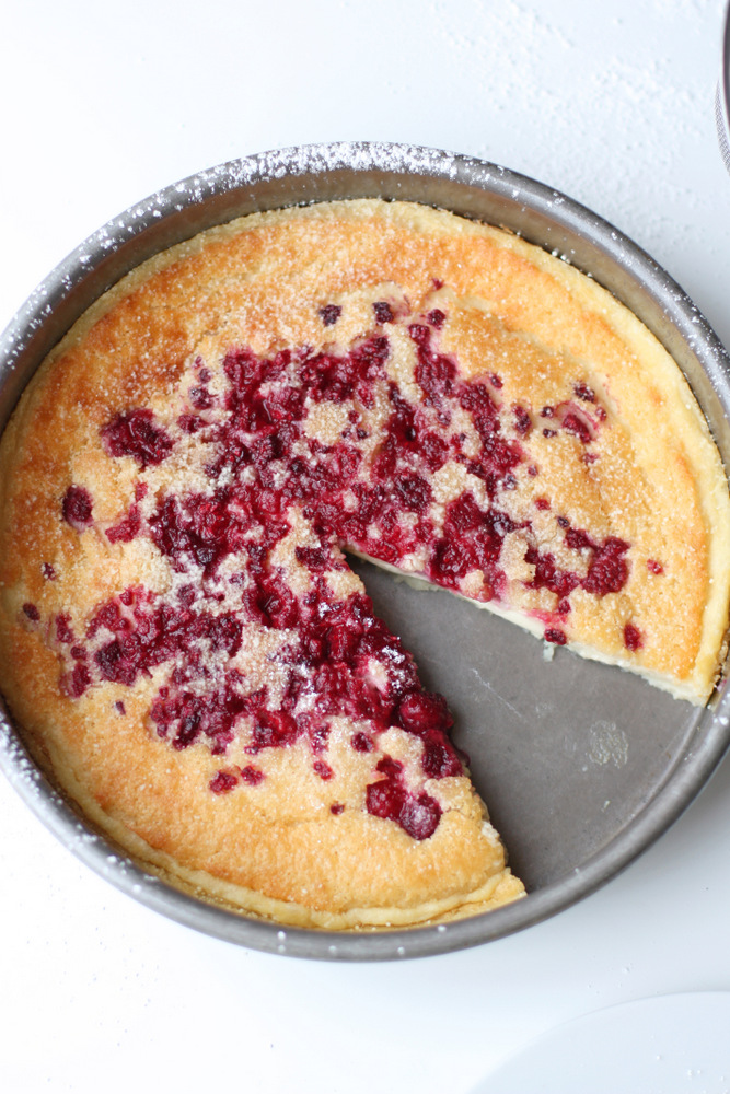 Ruffled Milk Pie With Raspberries Recipe | Bon Appétit