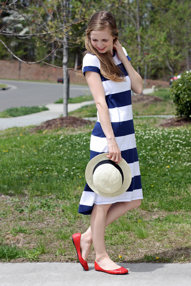 Old navy striped t shirt dress online