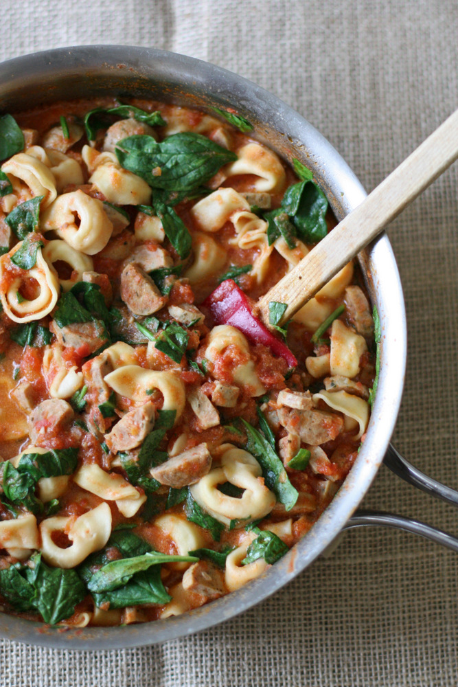 Creamy Sausage and Spinach Tortellini - Everyday Reading