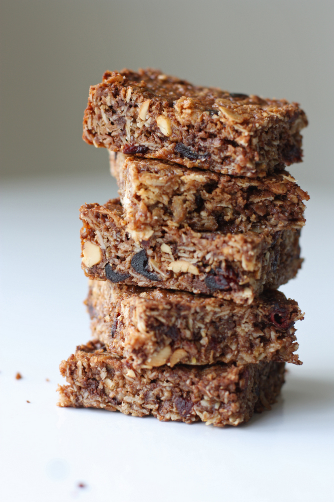 Kids Chewy Granola Bars with Cranberries and Walnuts