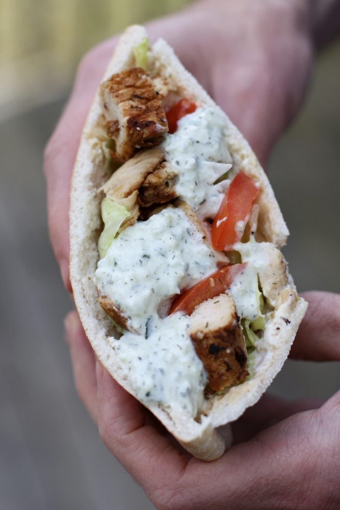 Chicken Pitas with Whipped Jalapeño Feta - Everyday Reading