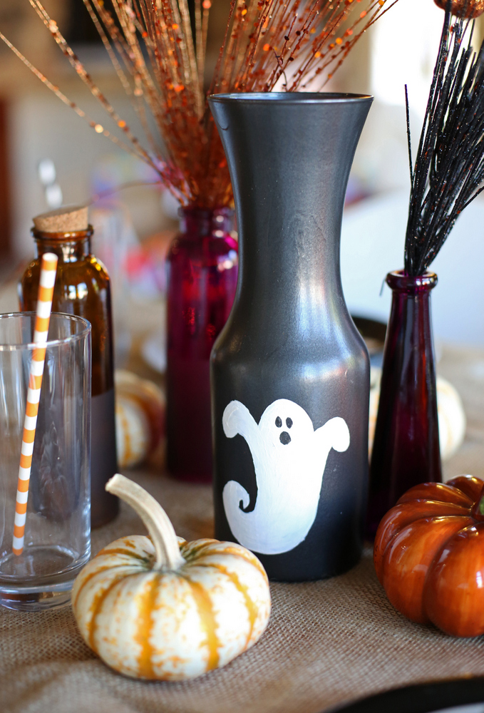 DIY Halloween Pumpkin Drinking Glasses