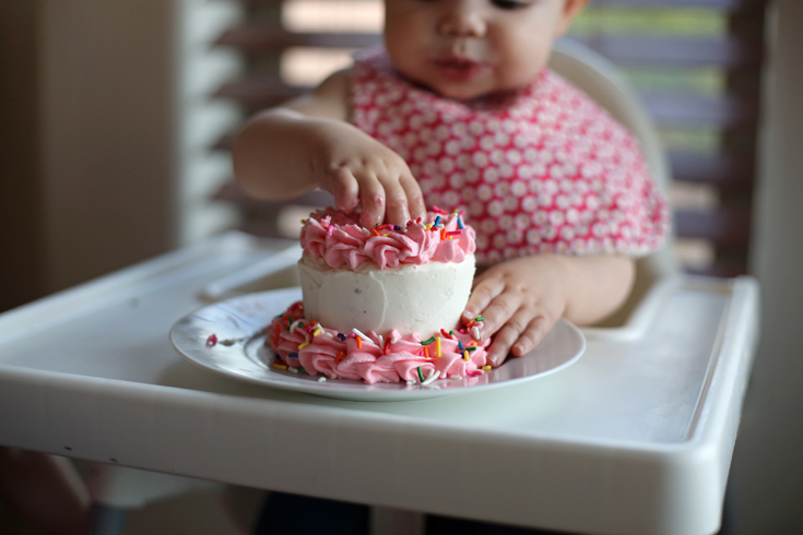 Small baby birthday cake Stock Photo | Adobe Stock