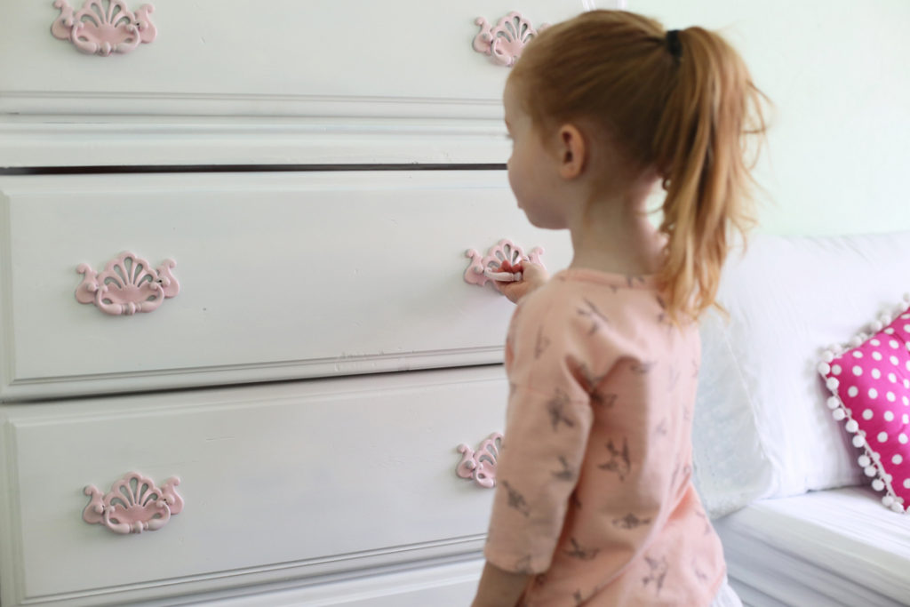 Easy spray paint makeover of a dresser - no primer required! 