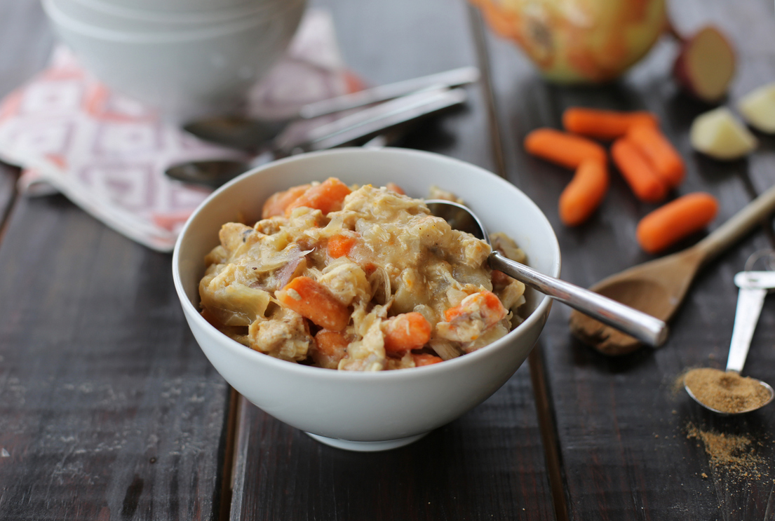 Super simple and delicious chicken crockpot stew that the whole family will love. The perfect fall and winter dinner where the slow cooker does all the work! creamy crockpot chicken stew