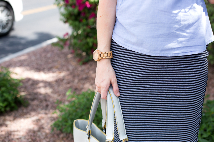 chambray + stripes + sneakers