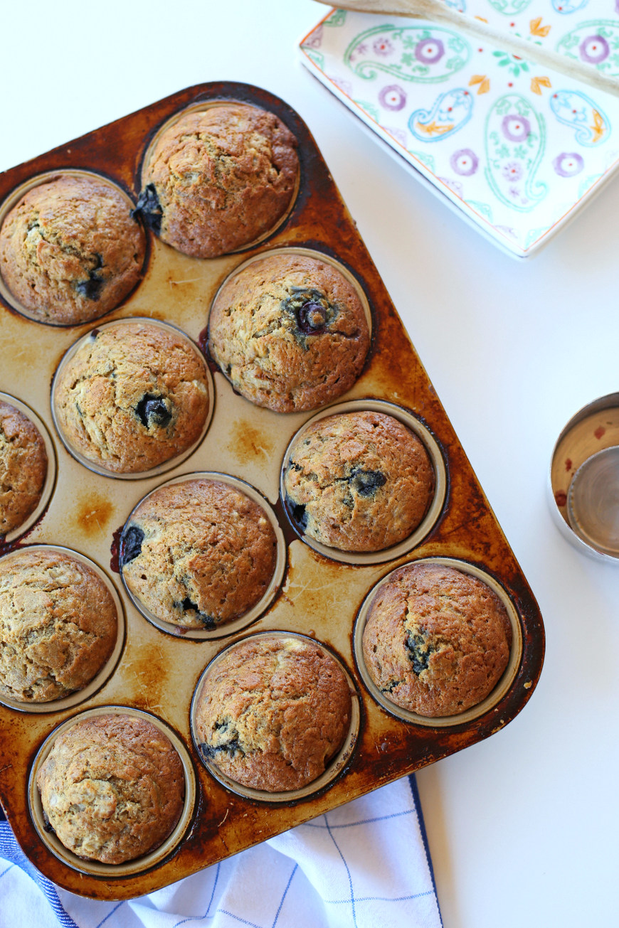 blueberry banana muffins