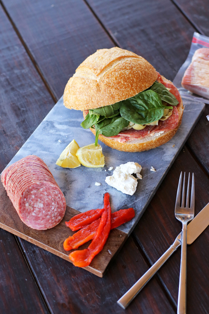 Easy make-ahead pressed sandwich - perfect for quick lunches or picnics!