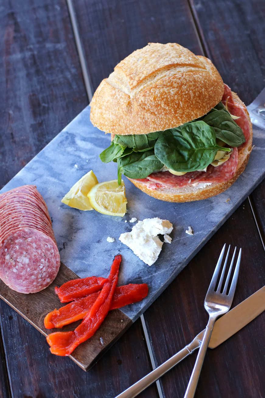 Easy make-ahead pressed sandwich - perfect for quick lunches or picnics!