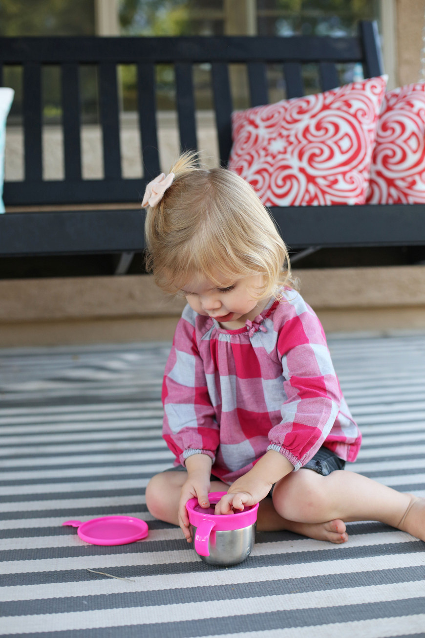 Munchkin Snack Plus Stainless Steel Catcher, Pink