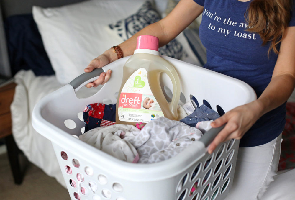 pre-washing baby clothes