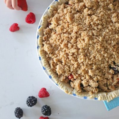 Triple Berry Crumble Pie
