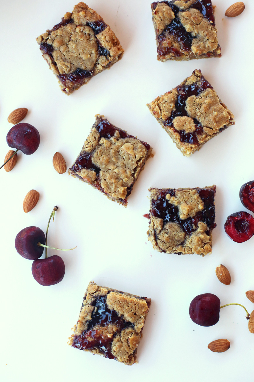 Cherry Almond Cookie Bars