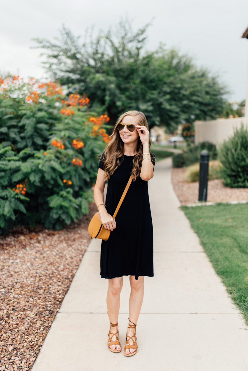 perfect black swing dress