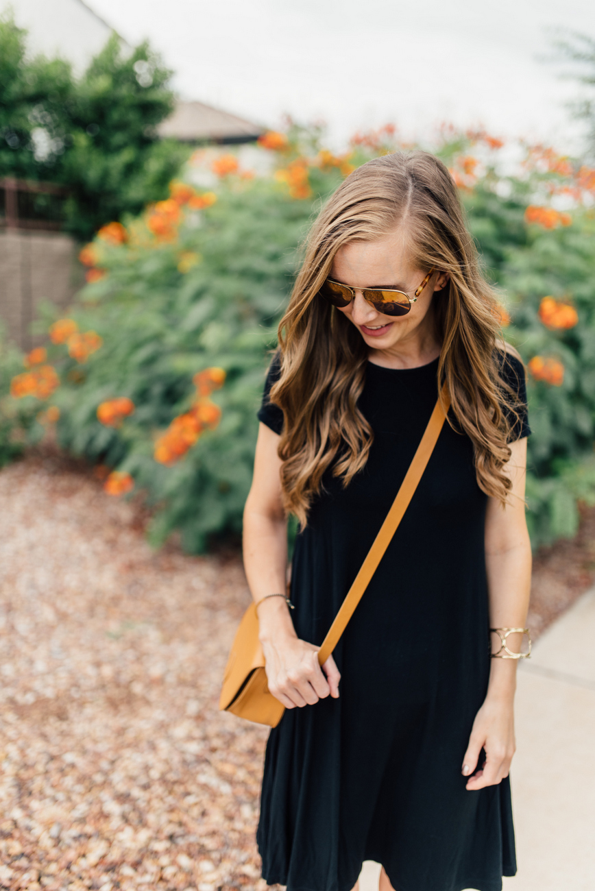 perfect black swing dress