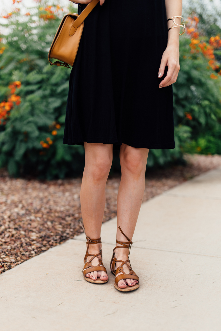 perfect black swing dress