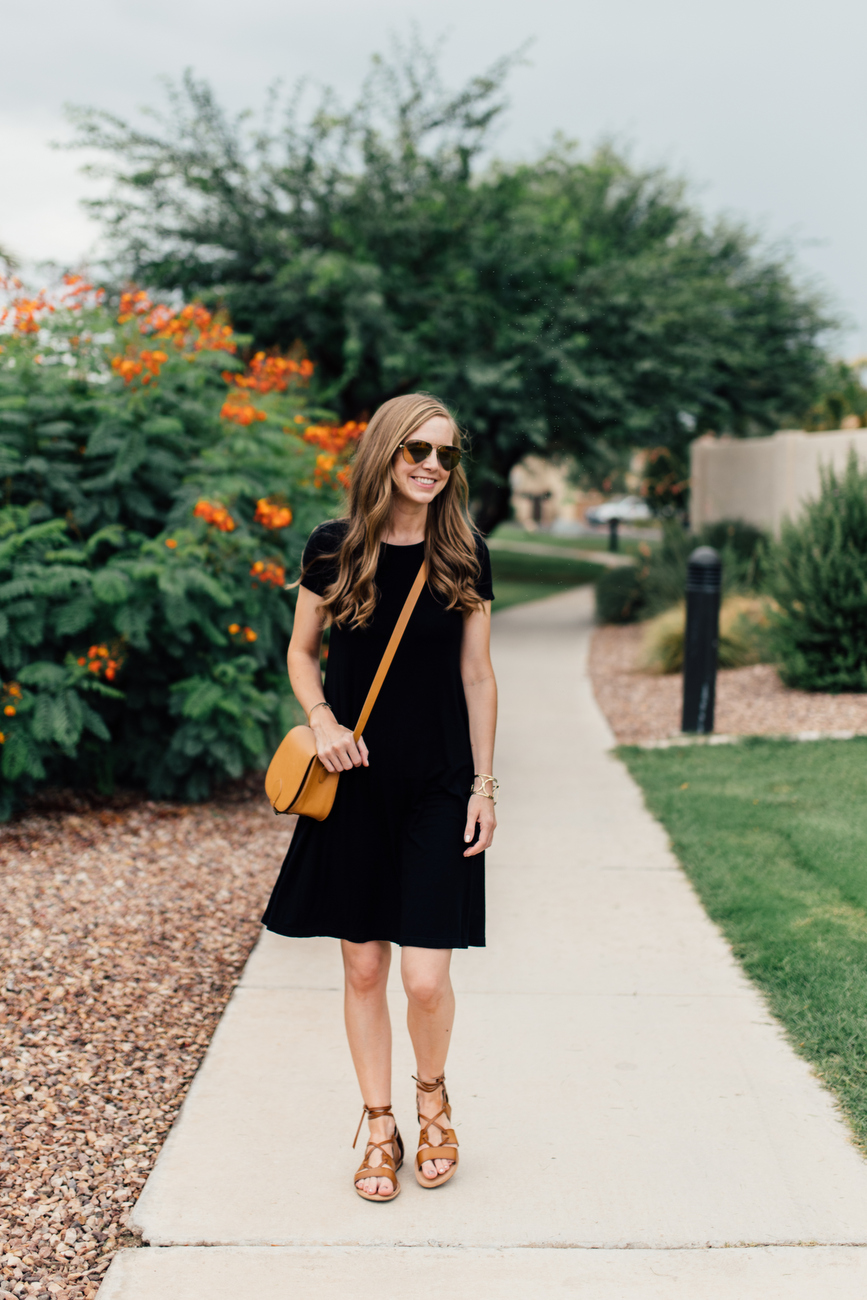 perfect black swing dress