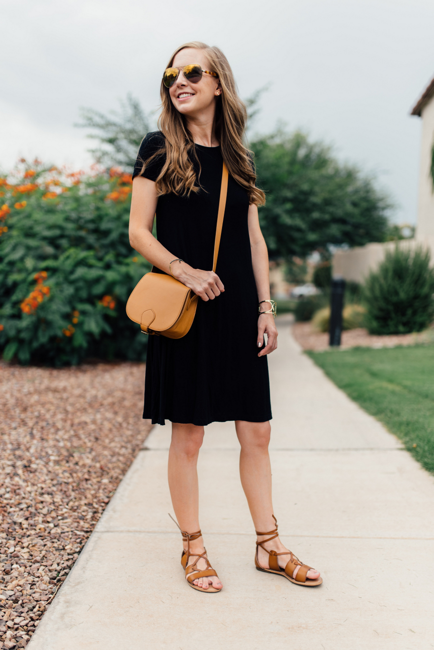 perfect black swing dress