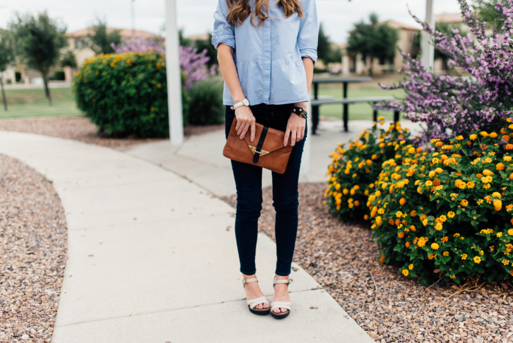 Blue button-down