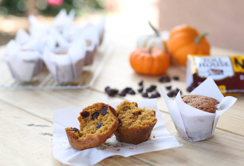 pumpkin chocolate chip muffins