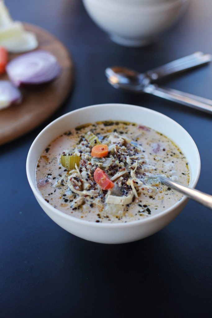 Creamy Quinoa and Chicken Vegetable Soup Everyday Reading