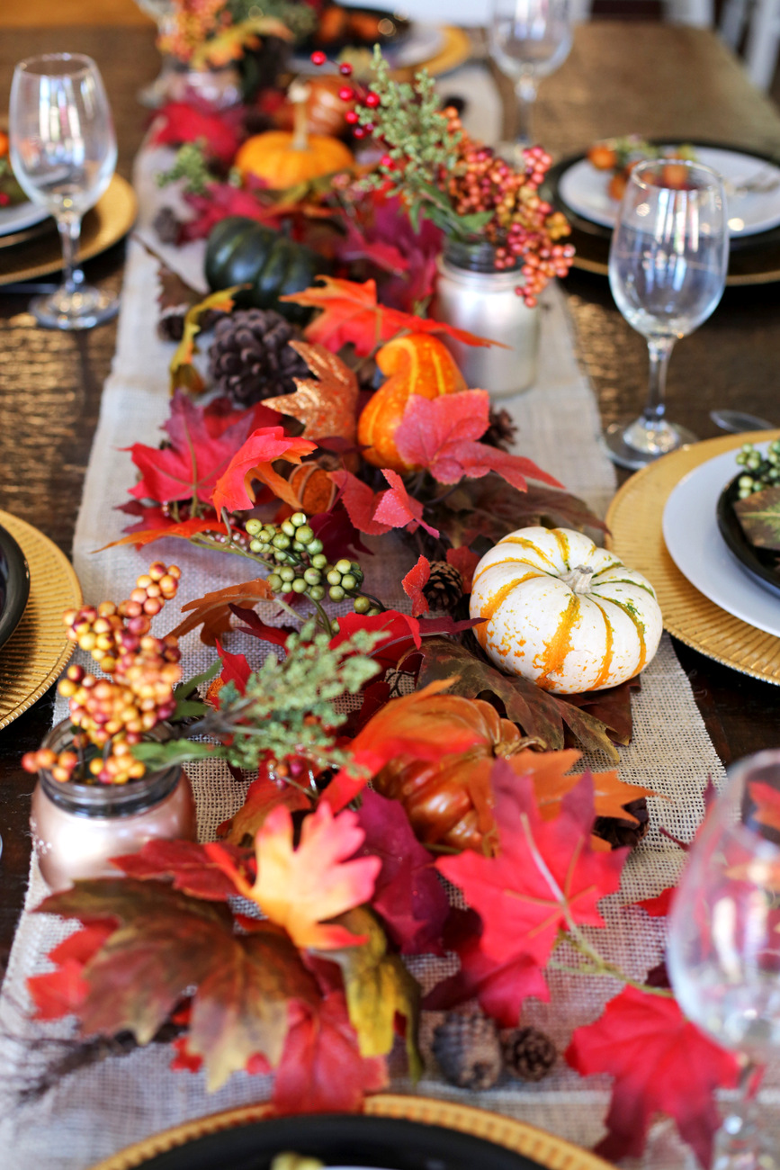 autumn tablescape