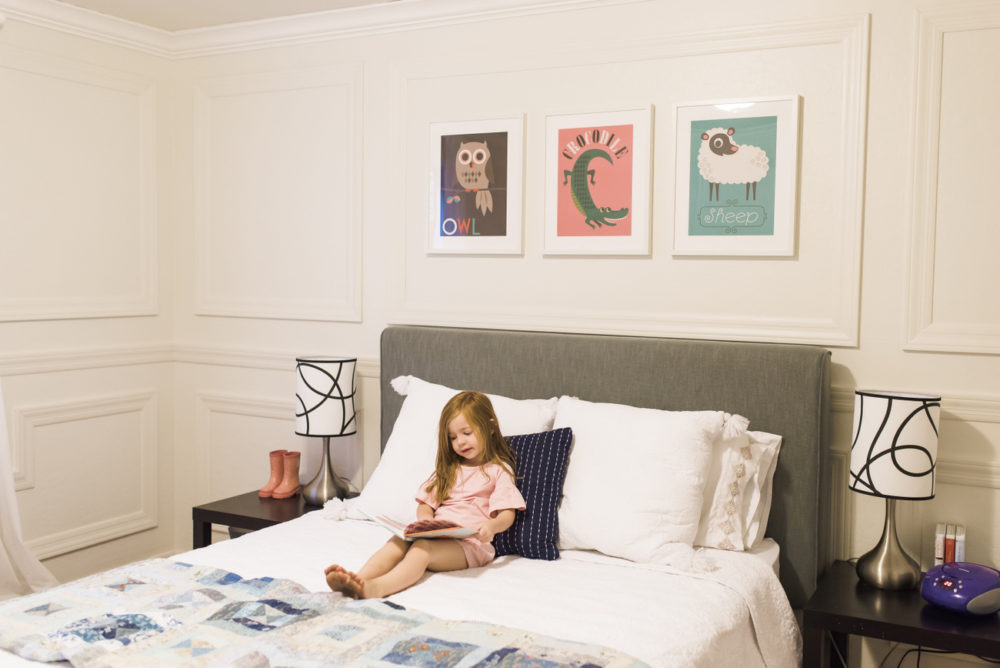 How we set up a little girl room as a guest room that's comfortable and sweet for her but functional for house guests as well