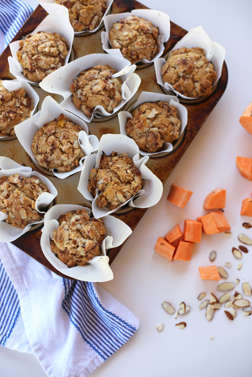 Almond and Orange Spiced Sweet Potato Muffins - Everyday Reading