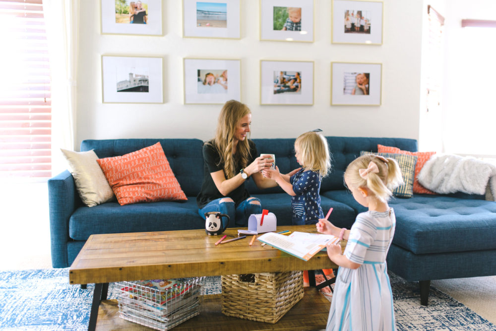 navy blue couch