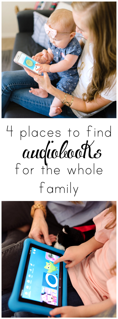 Wondering where to find audiobooks? These are my four favorite sources for getting audiobooks (three of them are free!) for my children and me.