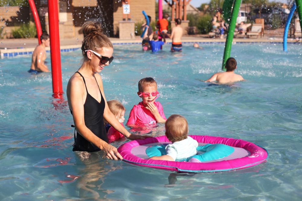 kids in pool