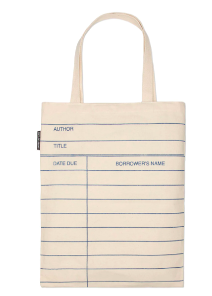 library card tote