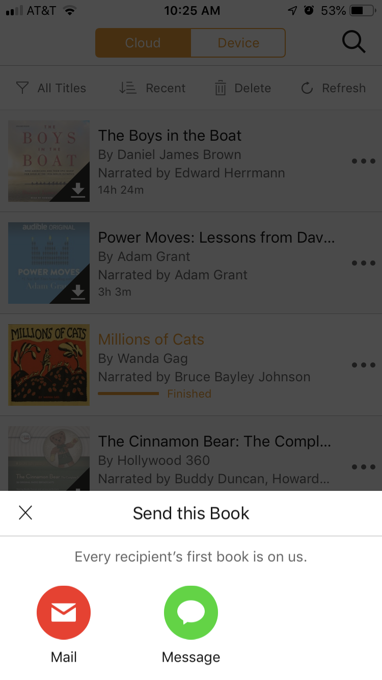 share audible book with friend