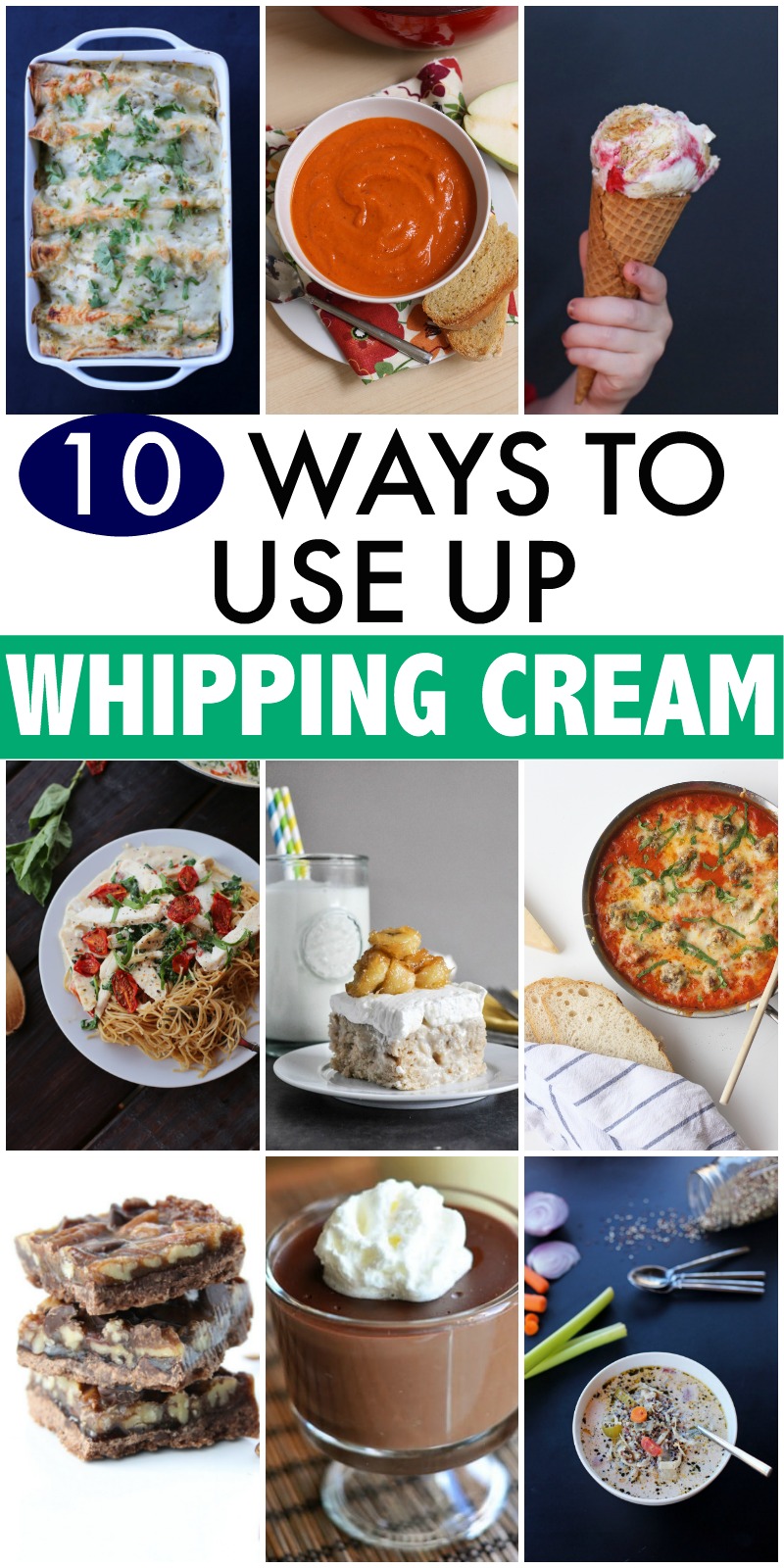 ways to use up whipping cream