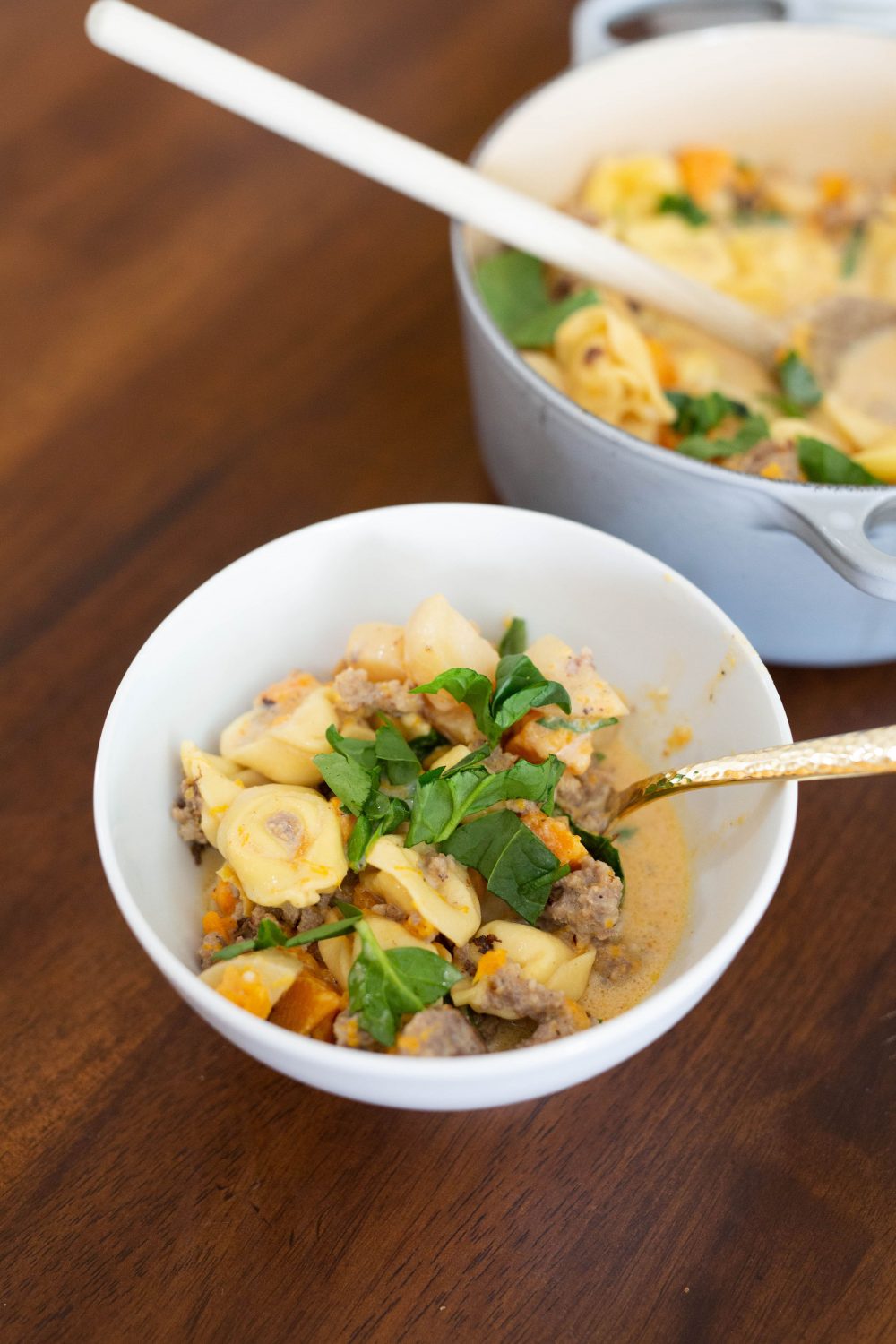 creamy sausage tortellini soup