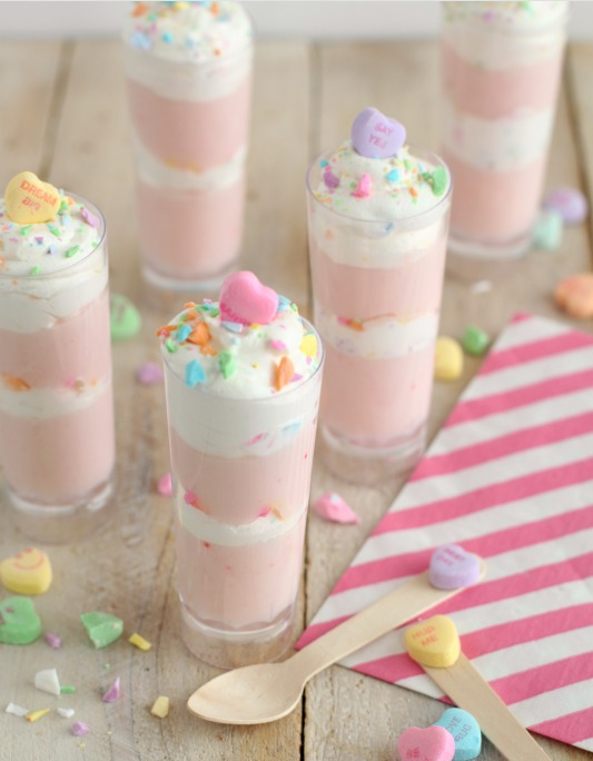 conversation heart parfaits