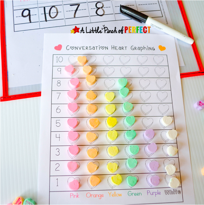 conversation heart sort and graph