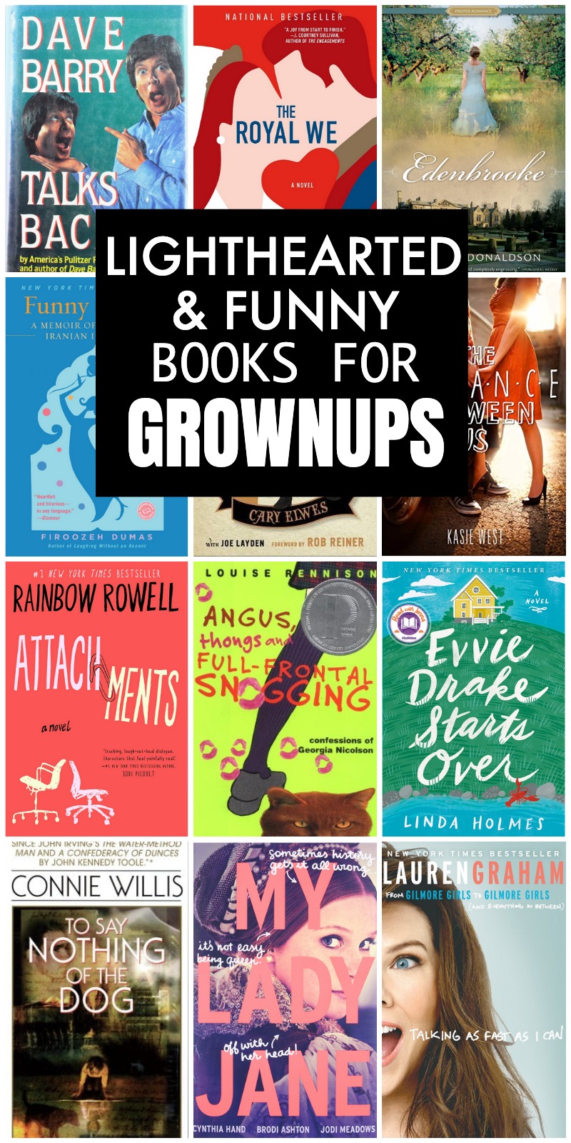 17 Lighthearted and Funny Books for Grownups - Everyday Reading