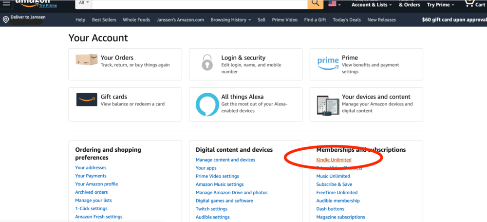 How to cancel Kindle Unlimited