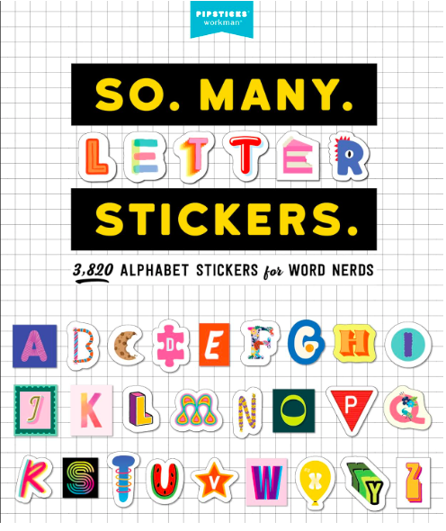 so many letter stickers book
