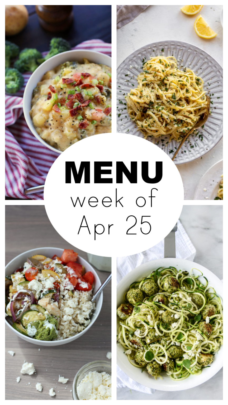 A Dinner Menu for the Last Week of April - Everyday Reading