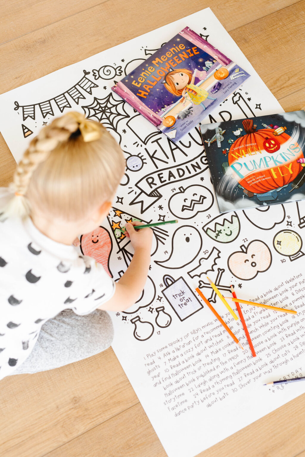 A Halloween Coloring Page Calendar - Everyday Reading